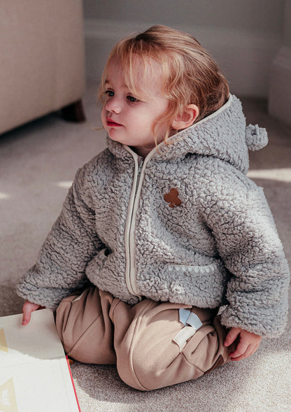 長袖ジャケット ボア素材 クマ耳フード ジップアップ アウター ブルゾン【mh0011646】