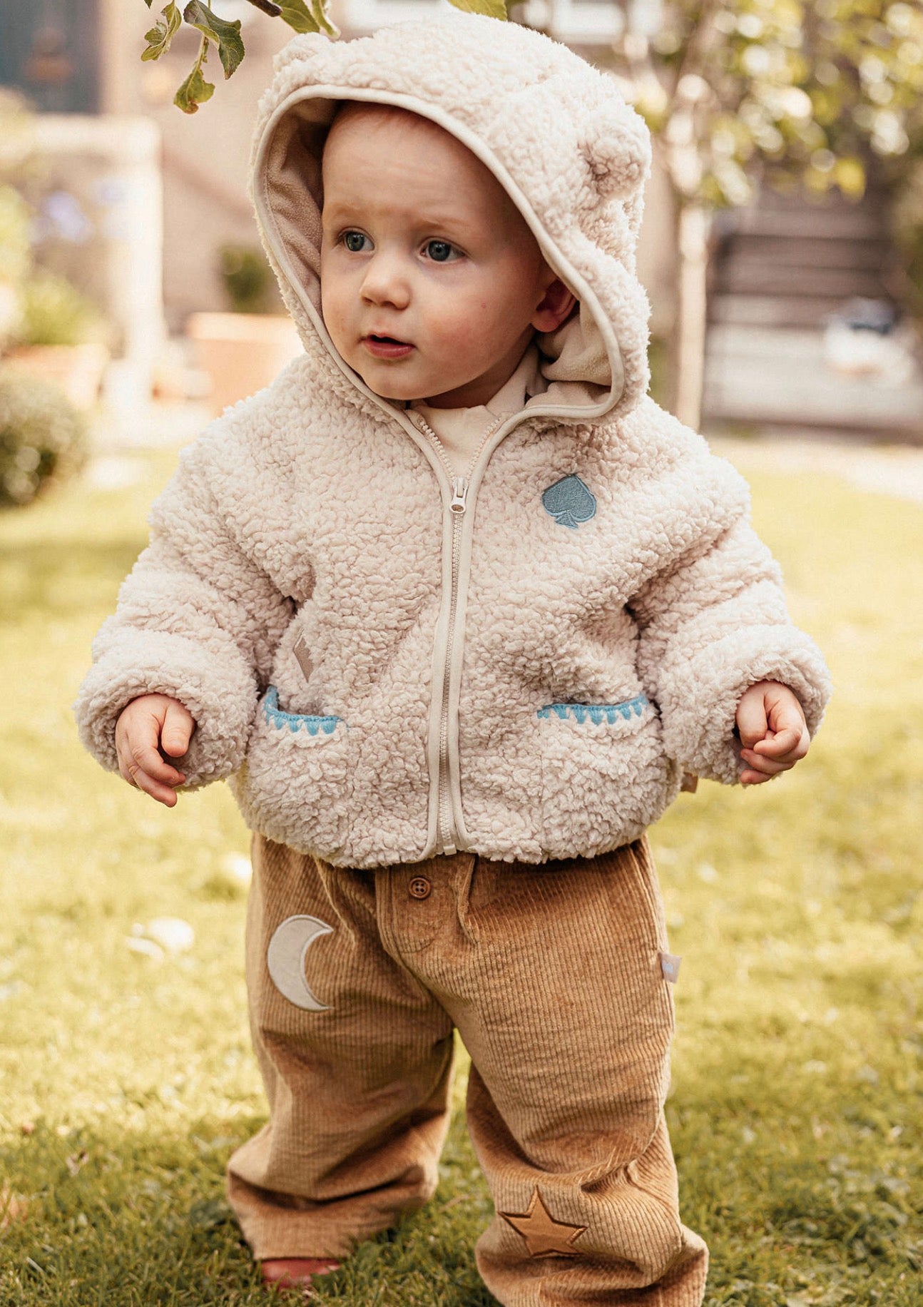 長袖ジャケット ボア素材 クマ耳フード ジップアップ アウター ブルゾン【mh0011646】