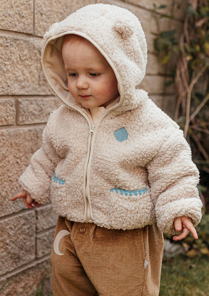 長袖ジャケット ボア素材 クマ耳フード ジップアップ アウター ブルゾン【mh0011646】