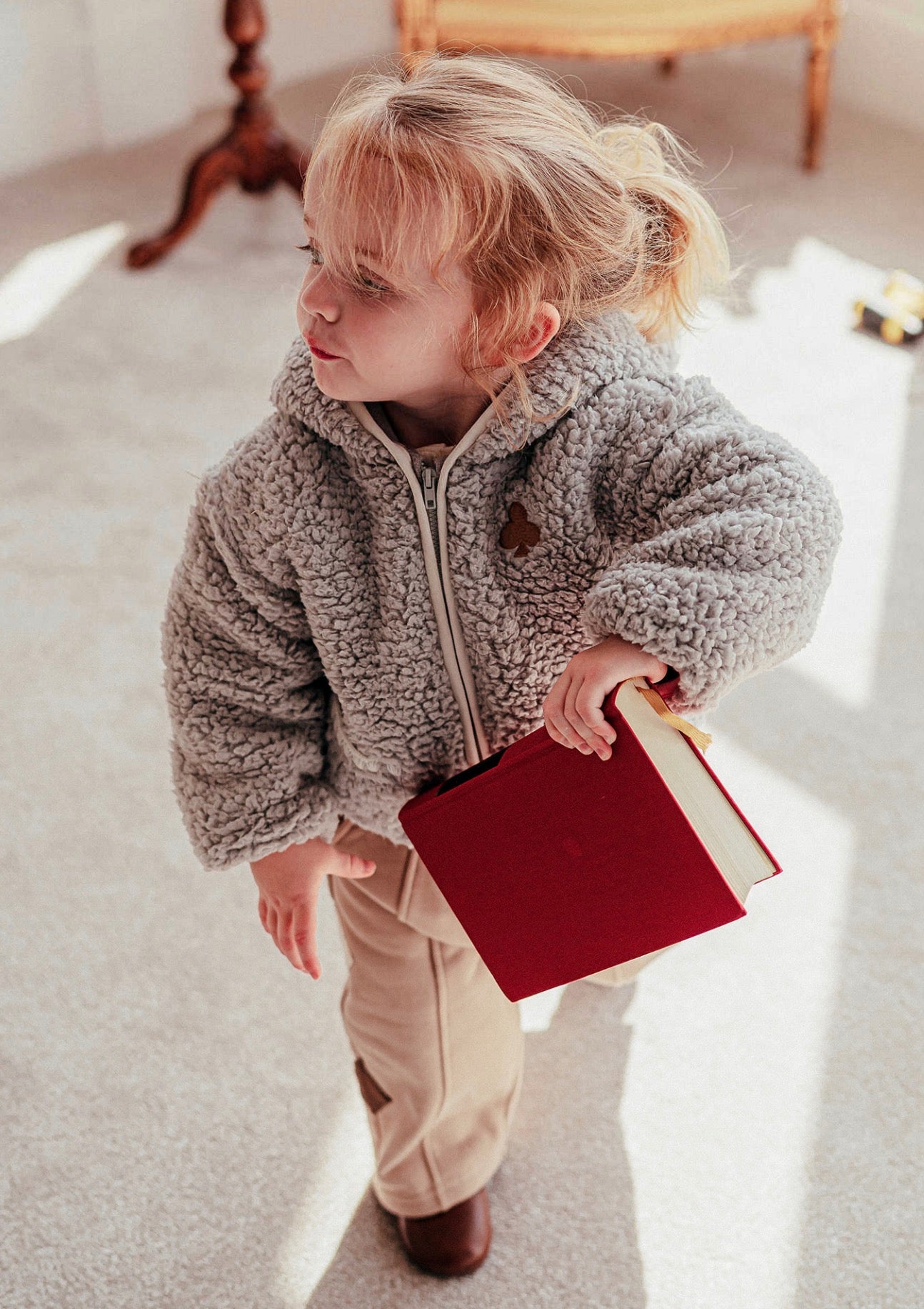 長袖ジャケット ボア素材 クマ耳フード ジップアップ アウター ブルゾン【mh0011646】