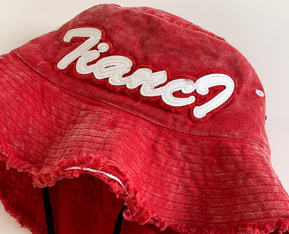 Washed Denim Western Hat デニム フリンジ カウボーイハット【mh0013015】