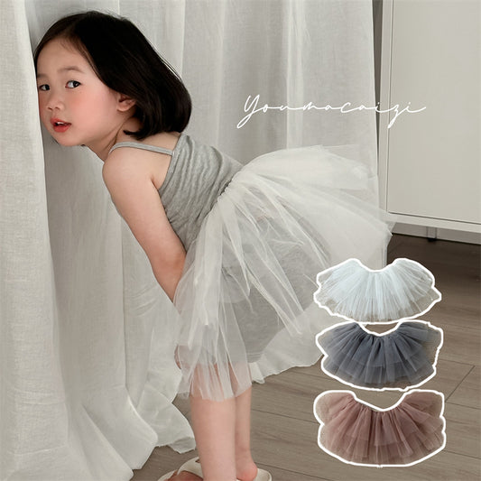 -キッズスカート チュチュ チュールスカート 重ね着 3カラー - mamahalo shop - スカート -  べビー服 - 子供服 - 男の子 - 女の子