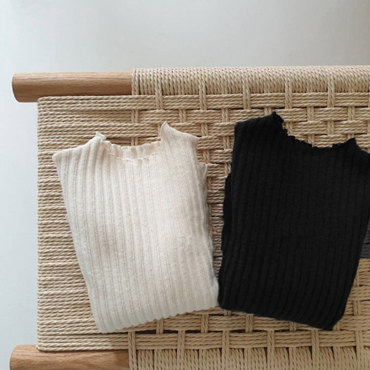 Ribbed Cotton Pajama & Leggings Set Long Sleeve T-shirt Leggings Set [mh0012644]