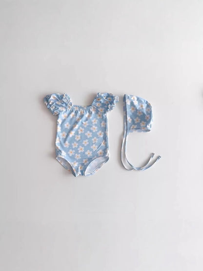 Puff Sleeve Heart Swimwear 半袖水着セット【mh0012931】