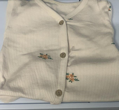 -ベビー フラワー 無地 カーディガン - mamahalo shop - カーディガン・パーカー -  べビー服 - 子供服 - 男の子 - 女の子