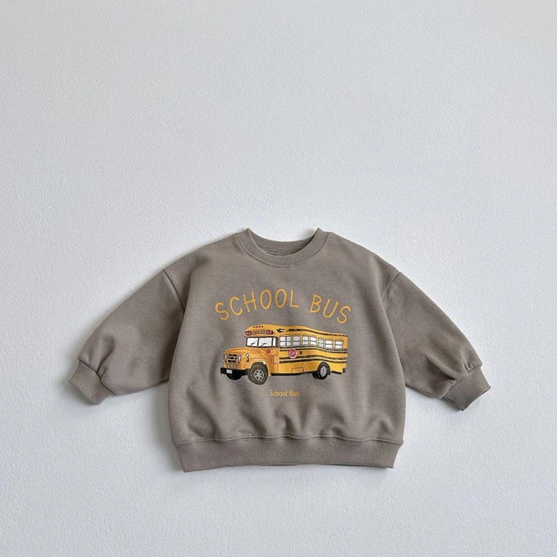 キッズトップス スウェットシャツ 乗り物プリント柄 3カラー【mh0004427】 Gray / 12M  80CM mamahalo kids 長袖Tシャツ