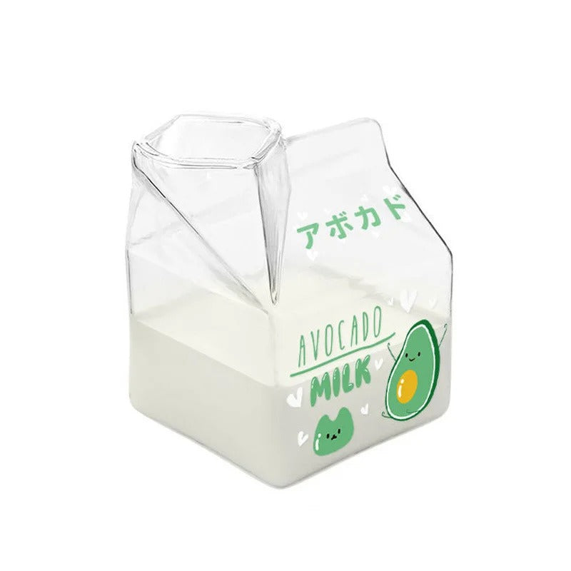 -ガラス 牛乳瓶 電子レンジ カップ 耐熱 ミルク ポット フルーツ グラス【mh0002638】 - mamahalo shop - コップ・グラス・マグ -  べビー服 - 子供服 - 男の子 - 女の子