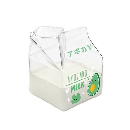 -ガラス 牛乳瓶 電子レンジ カップ 耐熱 ミルク ポット フルーツ グラス【mh0002638】 - mamahalo shop - コップ・グラス・マグ -  べビー服 - 子供服 - 男の子 - 女の子