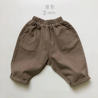 -キッズ シンプル ルーズ パンツ - mamahalo shop - ロングパンツ・スウェットパンツ -  べビー服 - 子供服 - 男の子 - 女の子