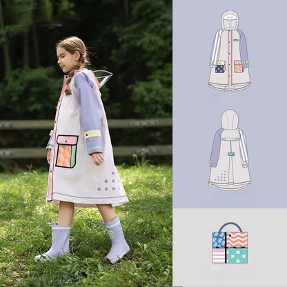 -キッズレインコート 雨具 カラフルデザインフーディレインジャケット 合羽【mh0007074】 - mamahalo shop - レインコート -  べビー服 - 子供服 - 男の子 - 女の子