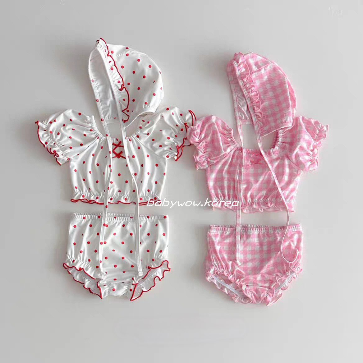 Girly Polka Dot Swimsuit セパレート水着【mh0012930】