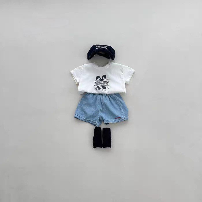Rabbit Graphic Cotton T-shirt アニマルプリント 半袖Tシャツ【mh0012929】