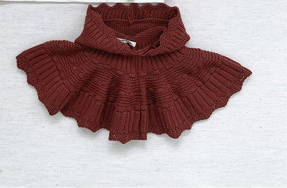 -ベビー キッズ レース ニット フーディ ボレロ ポンチョ【mh0000257】 - mamahalo shop - ショール -  べビー服 - 子供服 - 男の子 - 女の子