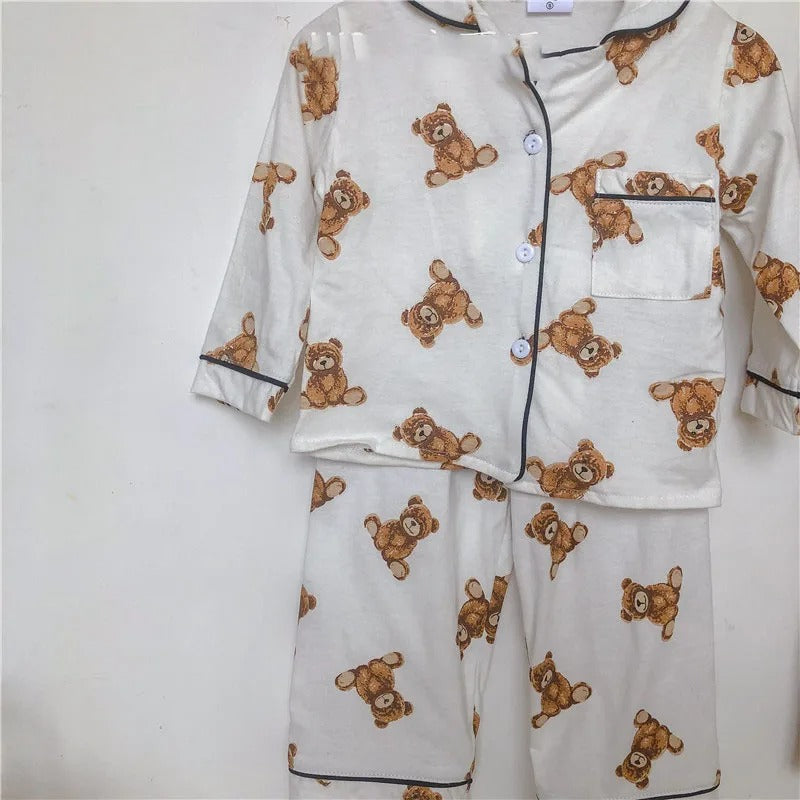 -キッズ くま 長袖パジャマセット【mh0000408】 - mamahalo shop - 長袖パジャマ -  べビー服 - 子供服 - 男の子 - 女の子