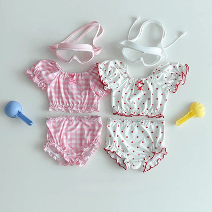 Girly Polka Dot Swimsuit セパレート水着【mh0012930】