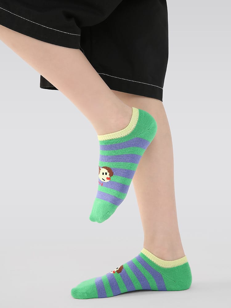 5-Pack Anti-Slip Low Cut Cotton Socks アニマル アンクルソックス 5足セット【mh0013550】 mamahalo accessory ベビー用靴下・タイツ