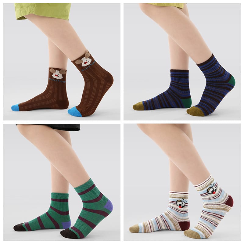 5-Pack Breathable Mesh Character Socks アニマル メッシュソックス 5足セット【mh0013541】 mamahalo accessory ベビー用靴下・タイツ