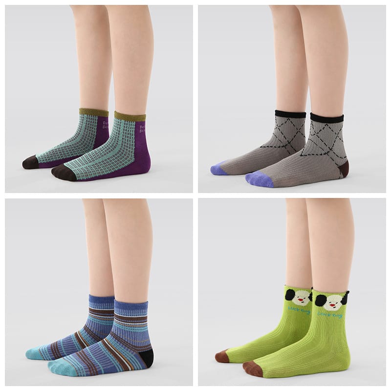 5-Pack Breathable Mesh Character Socks アニマル メッシュソックス 5足セット【mh0013541】 mamahalo accessory ベビー用靴下・タイツ