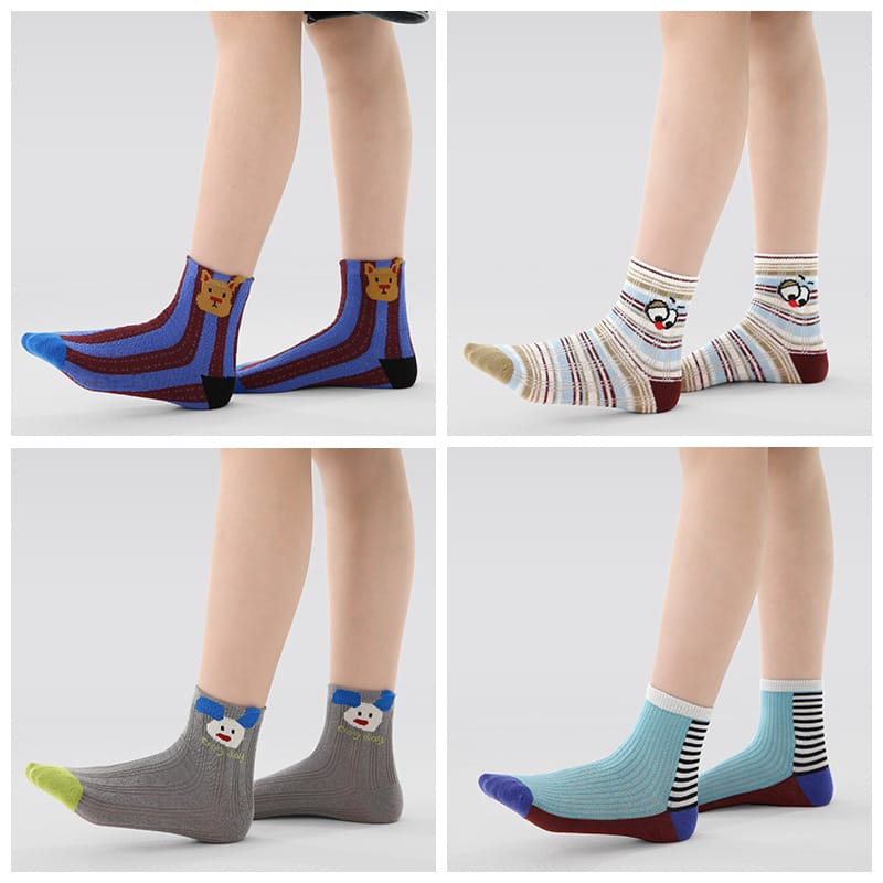 5-Pack Breathable Mesh Character Socks アニマル メッシュソックス 5足セット【mh0013541】 mamahalo accessory ベビー用靴下・タイツ