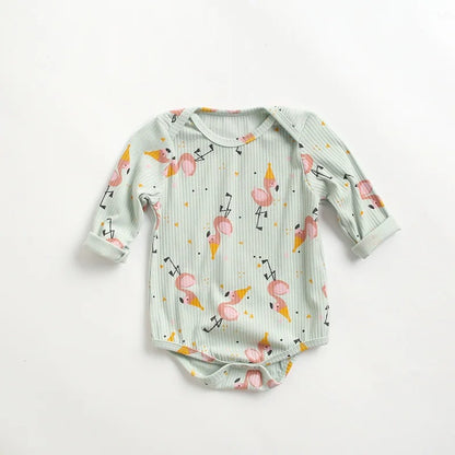 -ベビー ポテト くるま プリント 長袖 ロンパース【mh0000468】 - mamahalo shop - 長袖ロンパース -  べビー服 - 子供服 - 男の子 - 女の子