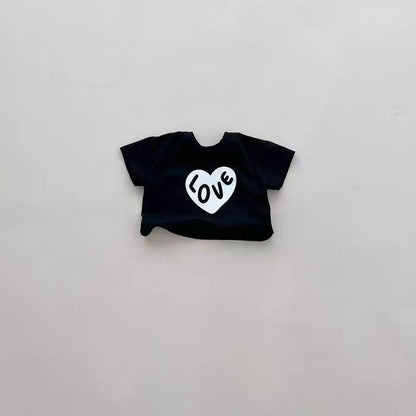 Love Heart Graphic Tee ハートプリント半袖Tシャツ【mh0012934】