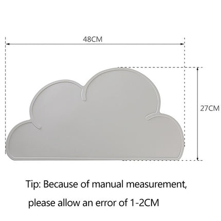 ☺︎ 雲のかたちのシリコン テーブル お食事マットマット ランチョンマット - mamahalo shop - ベビーキッズ ランチョンマット -  べビー服 - 子供服 - 男の子 - 女の子