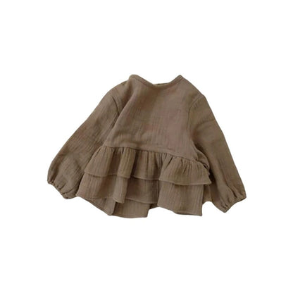 -キッズ ラッフル フリル トップス チュニック【mh0000200】 - mamahalo shop - 長袖シャツ・ブラウス -  べビー服 - 子供服 - 男の子 - 女の子