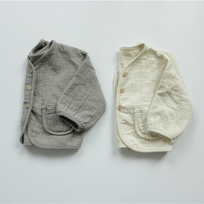 -キッズ コットンリネン ジャケット - mamahalo shop - ショートコート・ジャケット・ジャンパー -  べビー服 - 子供服 - 男の子 - 女の子