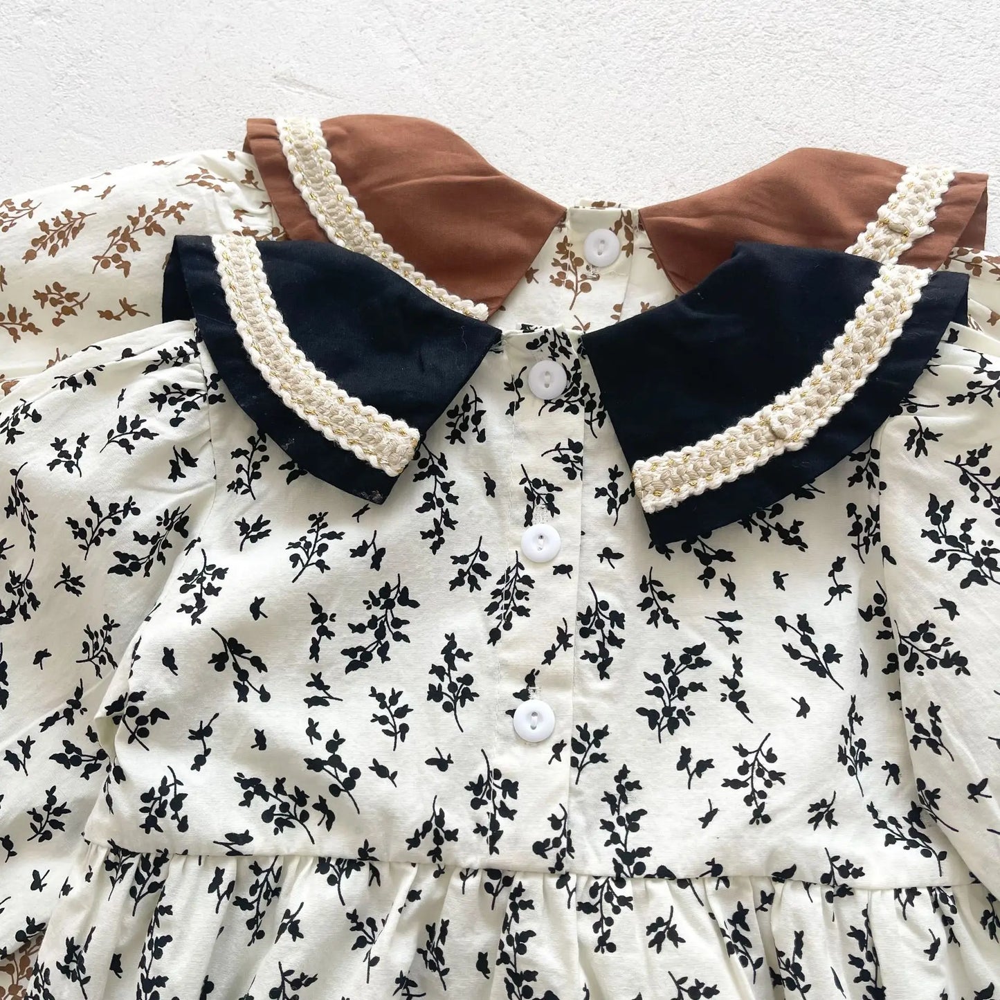 -ベビー フラワー 長袖 ロンパース ボンネット セット - mamahalo shop - 長袖ロンパース -  べビー服 - 子供服 - 男の子 - 女の子