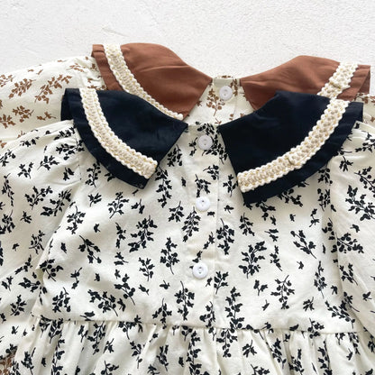 -ベビー フラワー 長袖 ロンパース ボンネット セット - mamahalo shop - 長袖ロンパース -  べビー服 - 子供服 - 男の子 - 女の子