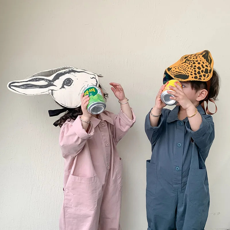 -キッズ 刺繍 長袖ジャンプスーツ つなぎ【mh0000168】 - mamahalo shop - 長袖ジャンプスーツ -  べビー服 - 子供服 - 男の子 - 女の子