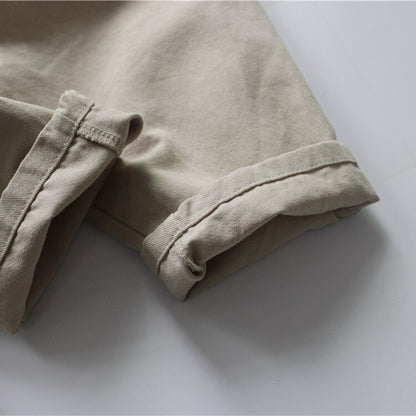 -キッズ服 長袖シャツ ジャンプスーツ つなぎ シンプル ベーシック 無地 アーミーグリーン ベージュ 2色 男の子 - mamahalo shop - 長袖ジャンプスーツ -  べビー服 - 子供服 - 男の子 - 女の子