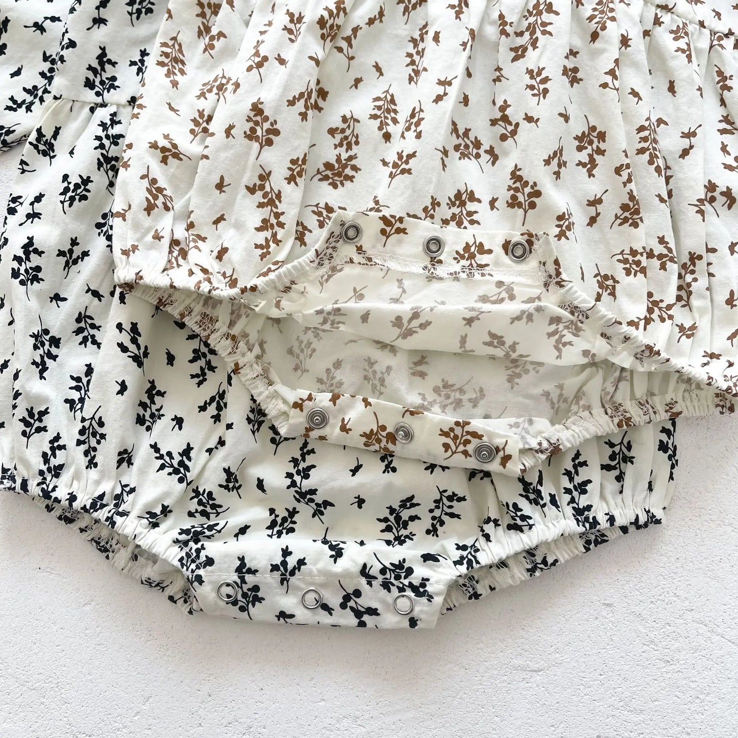 -ベビー フラワー 長袖 ロンパース ボンネット セット - mamahalo shop - 長袖ロンパース -  べビー服 - 子供服 - 男の子 - 女の子