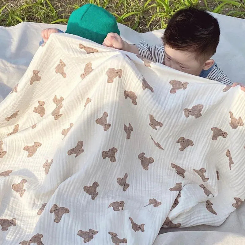 -くま ブランケット おくるみ - mamahalo shop - ベビーブランケット・タオル -  べビー服 - 子供服 - 男の子 - 女の子