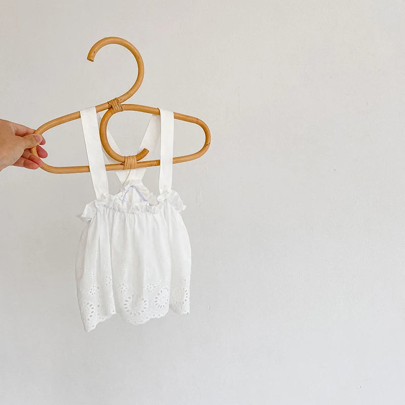 -ベビーセットアップ 3点セット 半袖ボディスーツ+レースエプロンスカート+ボンネット帽子【mh0006238】 - mamahalo shop - 半袖ロンパース -  べビー服 - 子供服 - 男の子 - 女の子