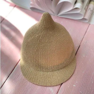 -ベビー帽子 とんがり 麦わら帽子 ストローハット キャップタイプ ピクミン帽子【mh0004744】 - mamahalo shop - ベビー用帽子 -  べビー服 - 子供服 - 男の子 - 女の子