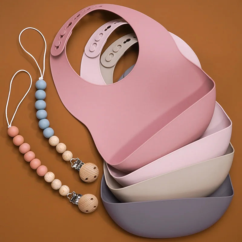 -# ベビー 食事用シリコンセット 食品グレード 吸盤ボウル 防水ビブ 新生児用食器 3点セット【mh0005793】 - mamahalo shop - ベビーキッズ食器 -  べビー服 - 子供服 - 男の子 - 女の子