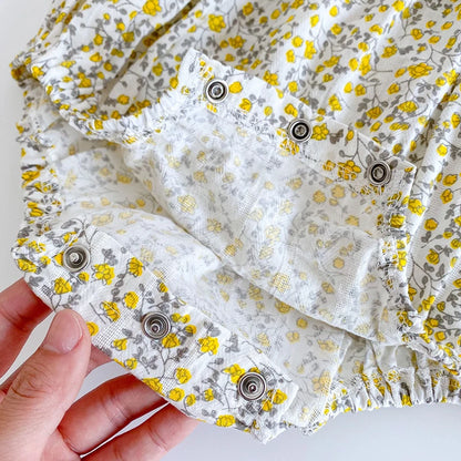 -ベビーセットアップ 3点セット 半袖ボディスーツ+レースエプロンスカート+ボンネット帽子【mh0006238】 - mamahalo shop - 半袖ロンパース -  べビー服 - 子供服 - 男の子 - 女の子