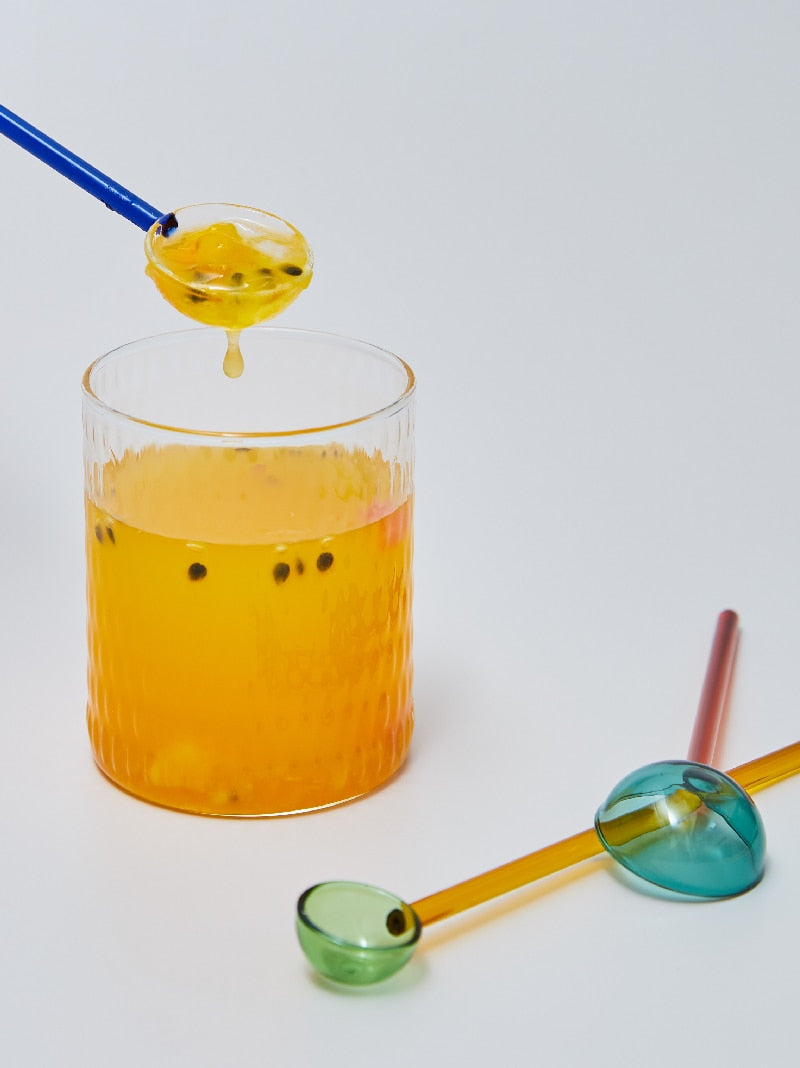 -# スプーン デザート ガラス コーヒー 攪拌 マドラー カトラリー【mh0002806】 - mamahalo shop - カトラリー -  べビー服 - 子供服 - 男の子 - 女の子