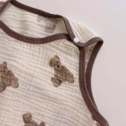 -ベビースリーパー パジャマ ベアくまプリント【mh0000043】 - mamahalo shop - スリーパー -  べビー服 - 子供服 - 男の子 - 女の子