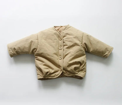 -キッズアウター ジャケット ジャンパー コート シンプル ベーシック ブラック カーキ 2カラー ユニセックス 男の子 女の子 子供服 - mamahalo shop - ショートコート・ジャケット・ジャンパー -  べビー服 - 子供服 - 男の子 - 女の子