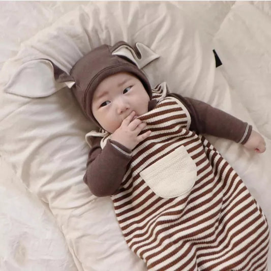 -ベビースリーパー ボーダー 寝袋 パジャマ【mh0003540】 - mamahalo shop - スリーパー -  べビー服 - 子供服 - 男の子 - 女の子