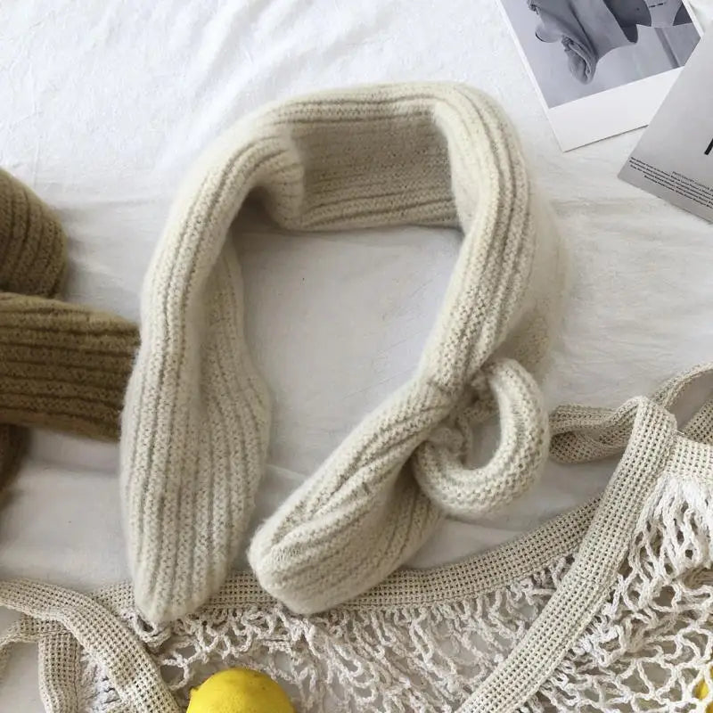 -キッズマフラー ニット スカーフ 9カラー ユニセックス 男の子 女の子 子供服 - mamahalo shop - ネックウォーマー -  べビー服 - 子供服 - 男の子 - 女の子