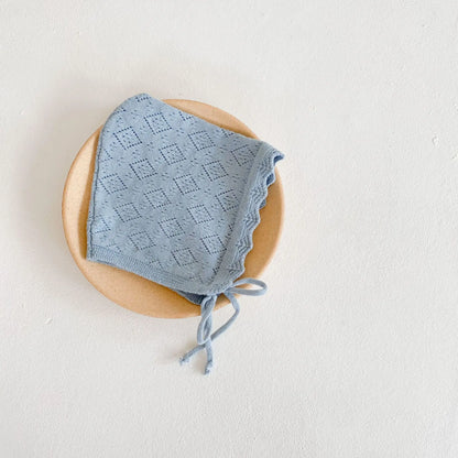 -ベビー帽子 コットンレース ボンネット ベビーハット ベビーアクセサリー 6カラー【mh0003787】 - mamahalo shop - ベビー用帽子 -  べビー服 - 子供服 - 男の子 - 女の子