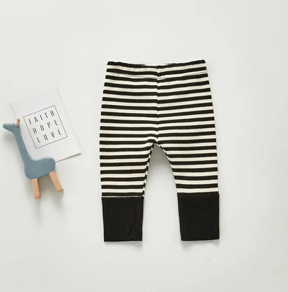 -ベビーパンツレギンスパンツ ボーダードッキングレギパン 5カラー - mamahalo shop - レギンスパンツ -  べビー服 - 子供服 - 男の子 - 女の子