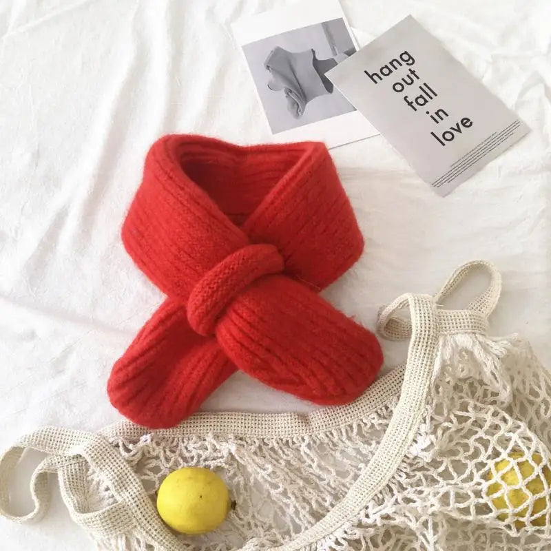 -キッズマフラー ニット スカーフ 9カラー ユニセックス 男の子 女の子 子供服 - mamahalo shop - ネックウォーマー -  べビー服 - 子供服 - 男の子 - 女の子