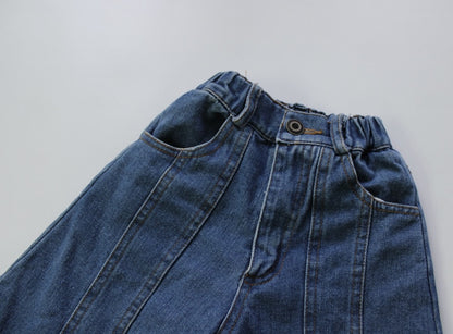 -キッズ デニム ふんわり バルーン パンツ ジーンズ - mamahalo shop - デニムパンツ -  べビー服 - 子供服 - 男の子 - 女の子