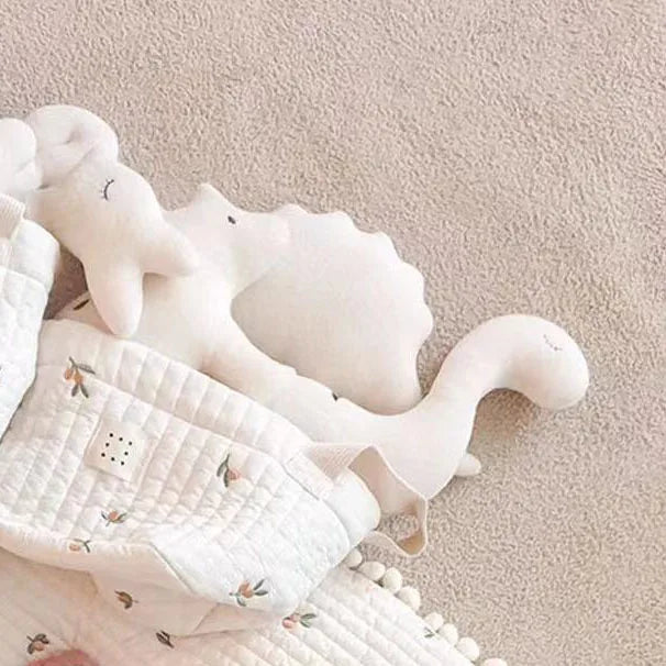 -キルティングバスケット おもちゃ おむつ 刺繍 収納ボックス ハンドル付き - mamahalo shop - おむつ収納 -  べビー服 - 子供服 - 男の子 - 女の子