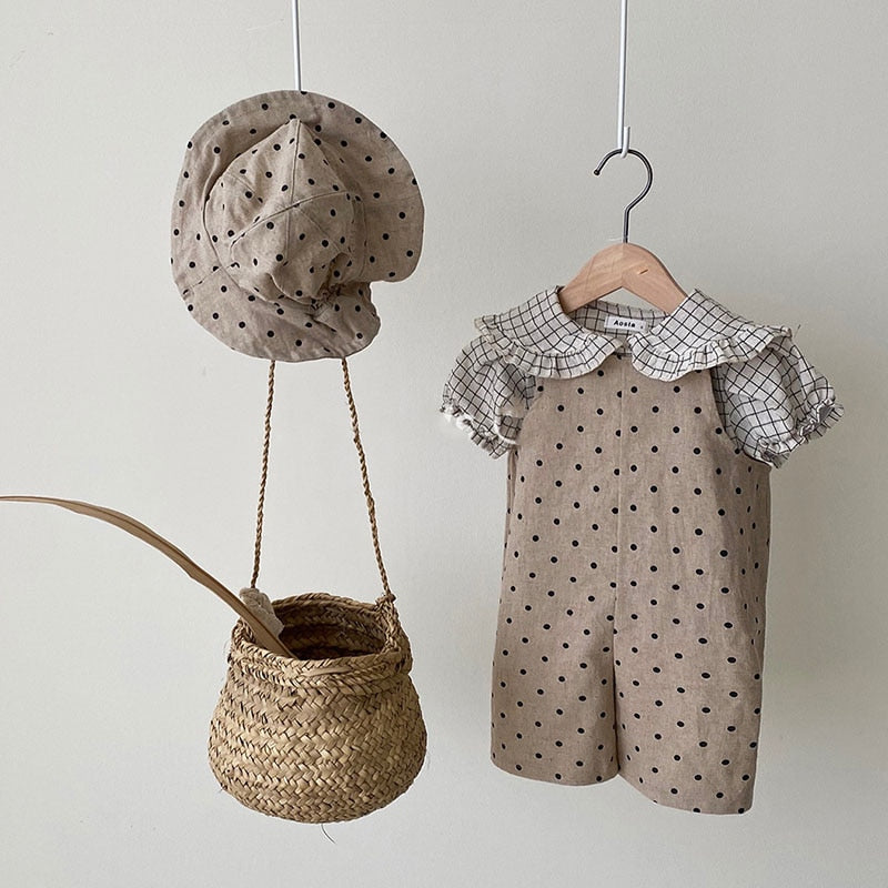 -ベビー フリルカラー チェック 半袖 ブラウス ガールズ【mh0002440】 - mamahalo shop - 半袖シャツ・ブラウス -  べビー服 - 子供服 - 男の子 - 女の子