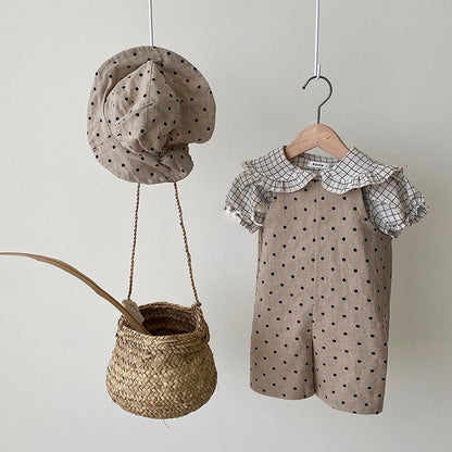 -ベビー フリルカラー チェック 半袖 ブラウス ガールズ【mh0002440】 - mamahalo shop - 半袖シャツ・ブラウス -  べビー服 - 子供服 - 男の子 - 女の子